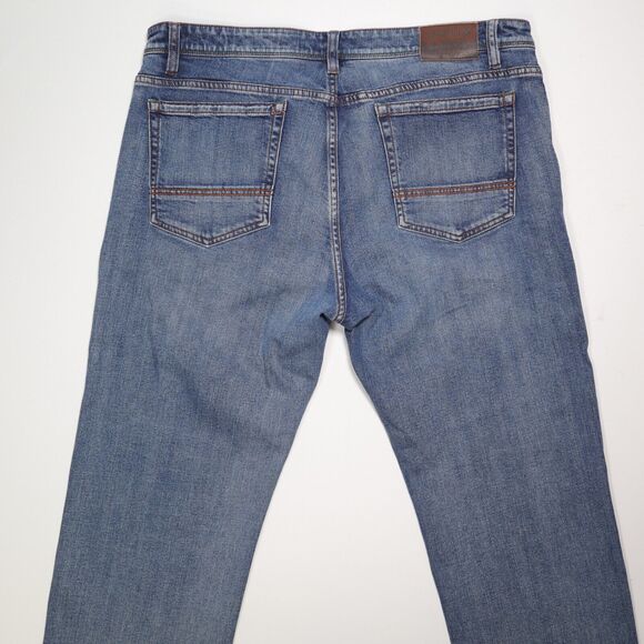 Orvis 5 Pocket Jeans 2XM2 Trust Your Fly Royal Wulff Flex Denim Mens 40 x 28.5 - Picture 3 of 10